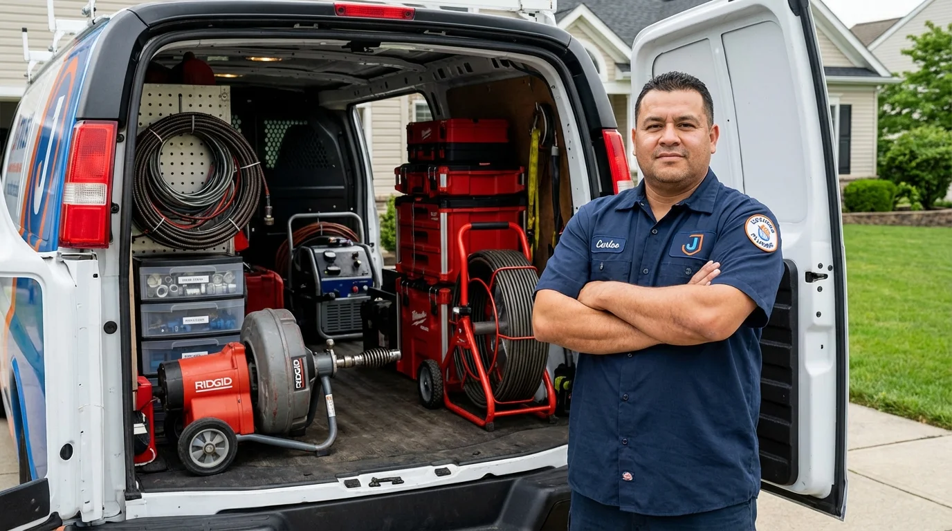 Professional drain cleaning equipment and Johns Plumbing LLC plumber in Salinas